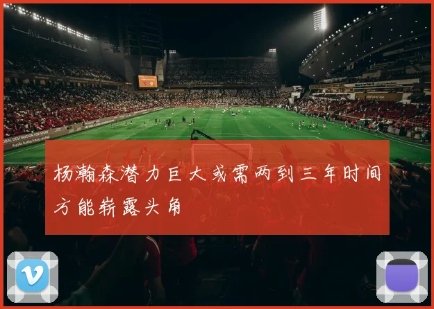 杨瀚森潜力巨大或需两到三年时间方能崭露头角
