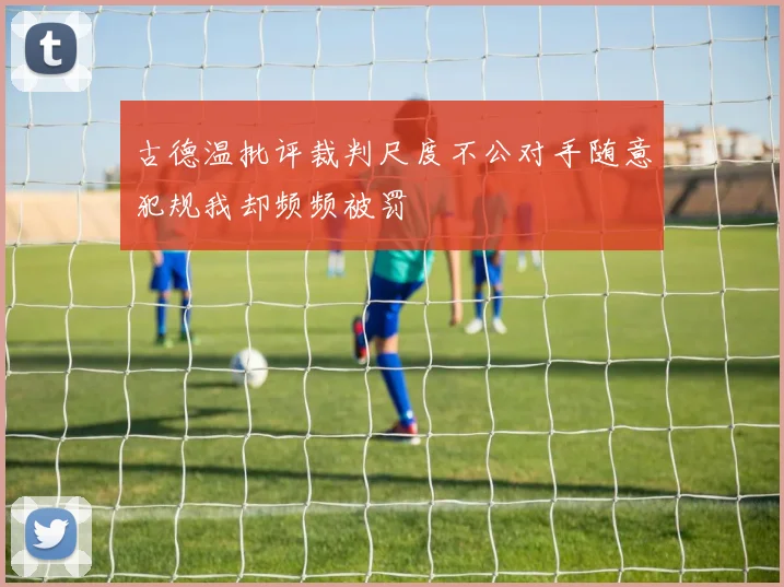 古德温批评裁判尺度不公对手随意犯规我却频频被罚
